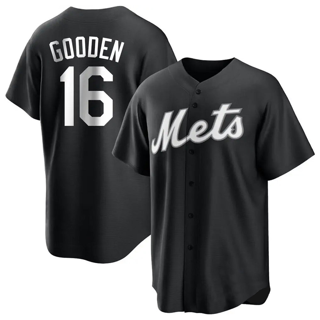 Fenge NY.Mets #16 Dwight Gooden Player Black Home Game Stitched Jerseys
