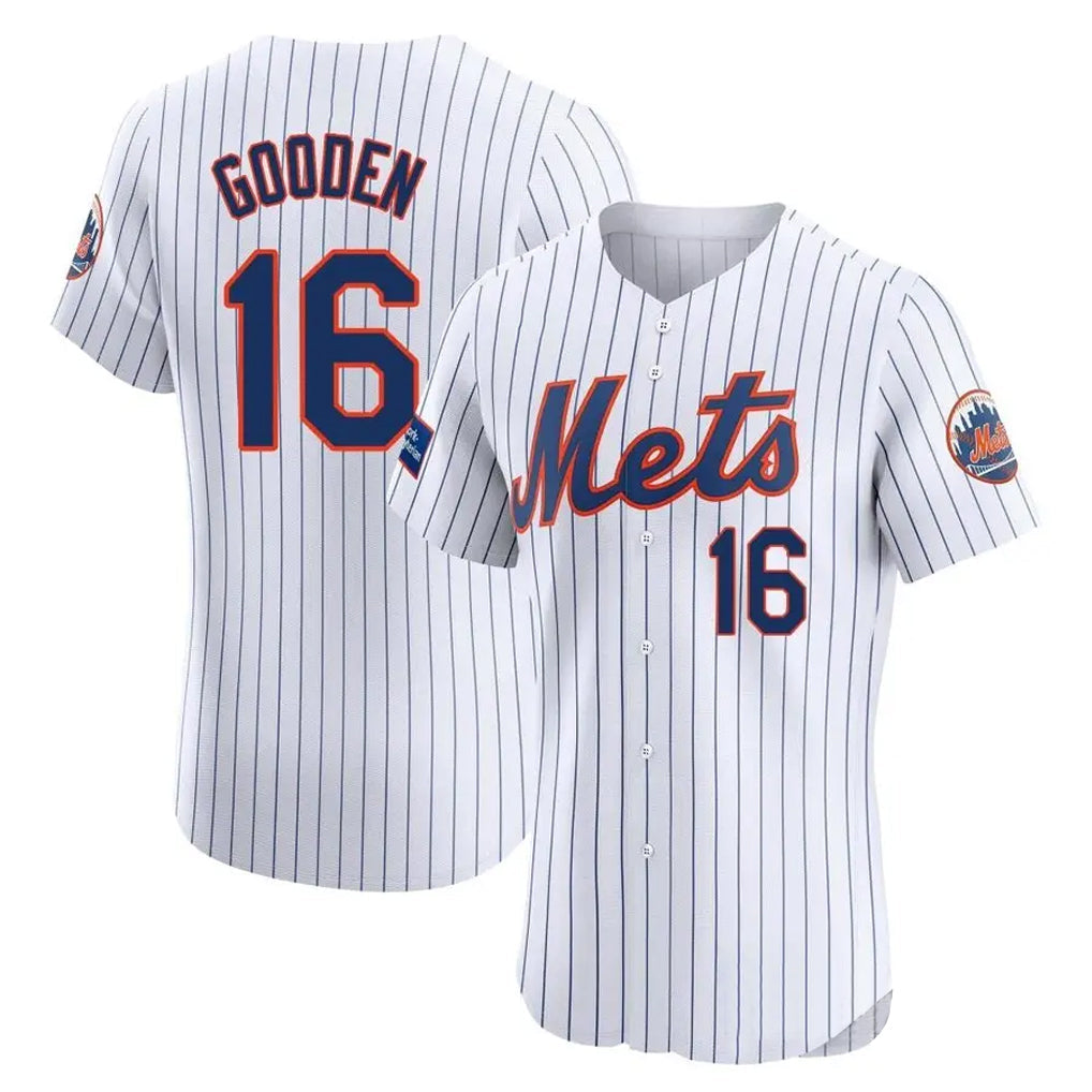 Fenge NY.Mets #16 Dwight Gooden Player White Home Limited Elite Stitched Jerseys