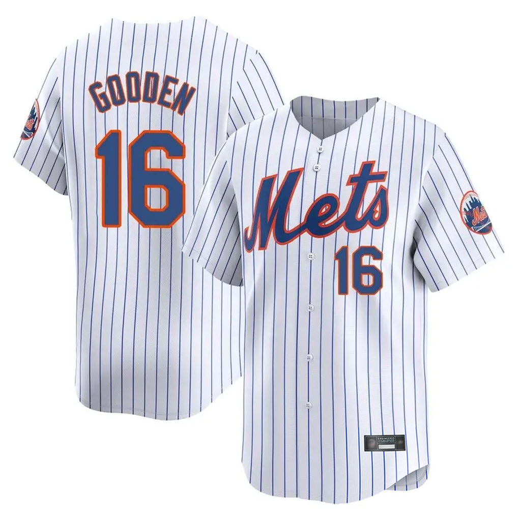 Fenge NY.Mets #16 Dwight Gooden Player White Home Limited Stitched Jerseys