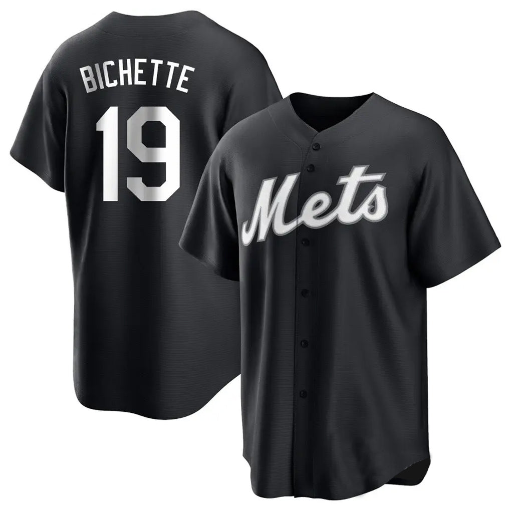 Fenge NY.Mets #19 Bo Bichette Player Black Home Game Stitched Jerseys