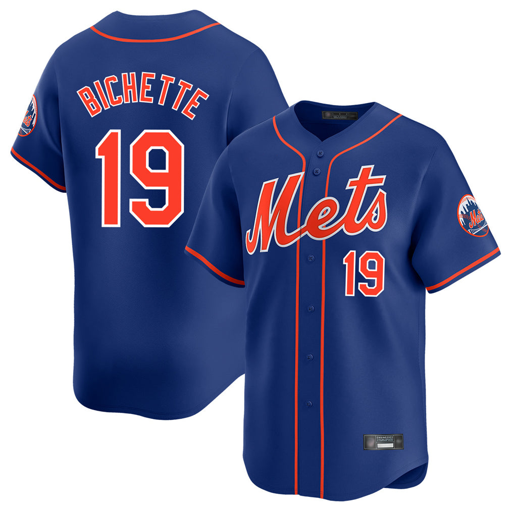 Fenge NY.Mets #19 Bo Bichette Player Royal Home Limited Stitched Jerseys