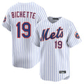 Fenge NY.Mets #19 Bo Bichette Player White Home Limited Stitched Jerseys