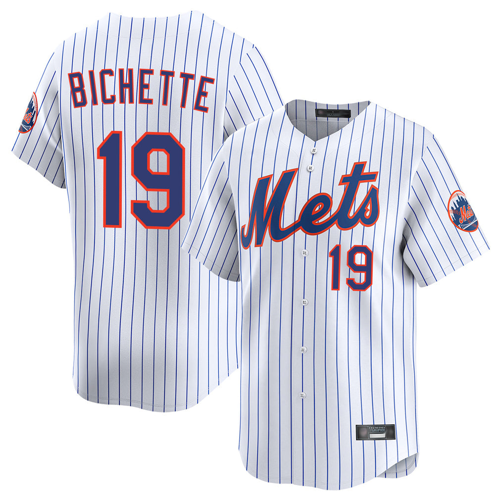 Fenge NY.Mets #19 Bo Bichette Player White Home Limited Stitched Jerseys