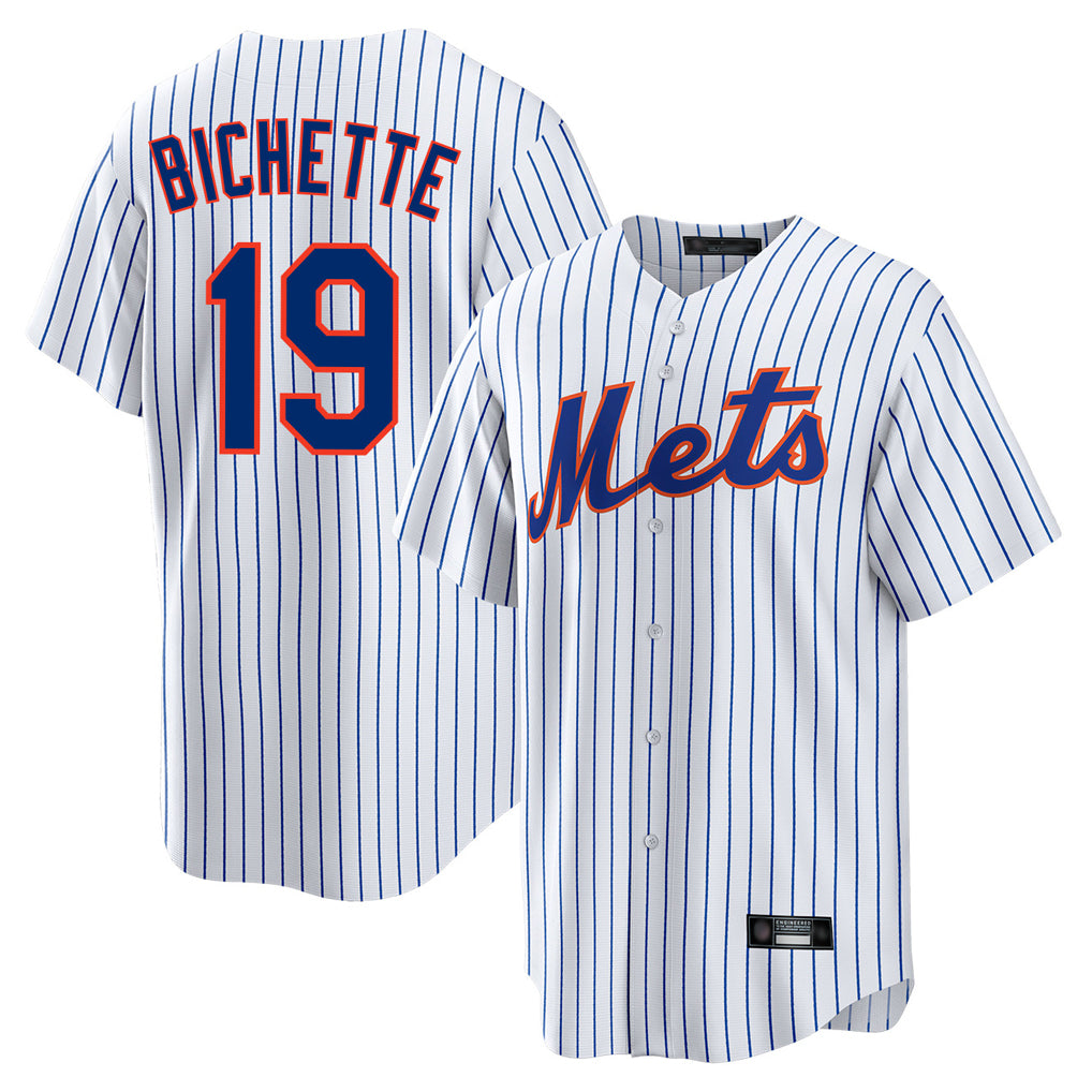 Fenge NY.Mets #19 Bo Bichette Player White Home Replica Stitched Jerseys