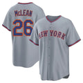 Fenge NY.Mets #26 Nolan McLean Player Gray Road Home Game Stitched Jerseys