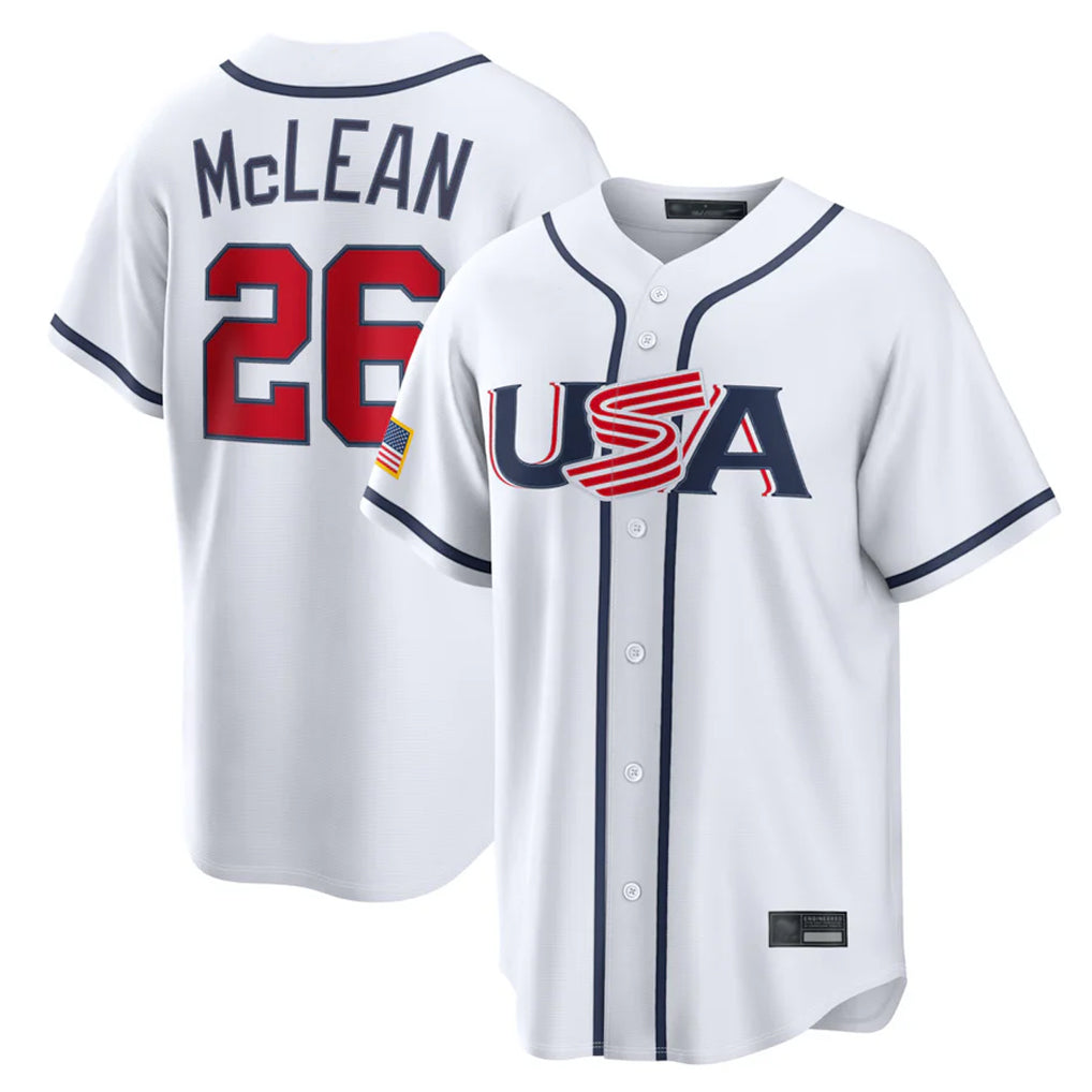 Fenge NY.Mets #26 Nolan McLean Player White USA 2026 World Classic Home Limited Stitched Jerseys