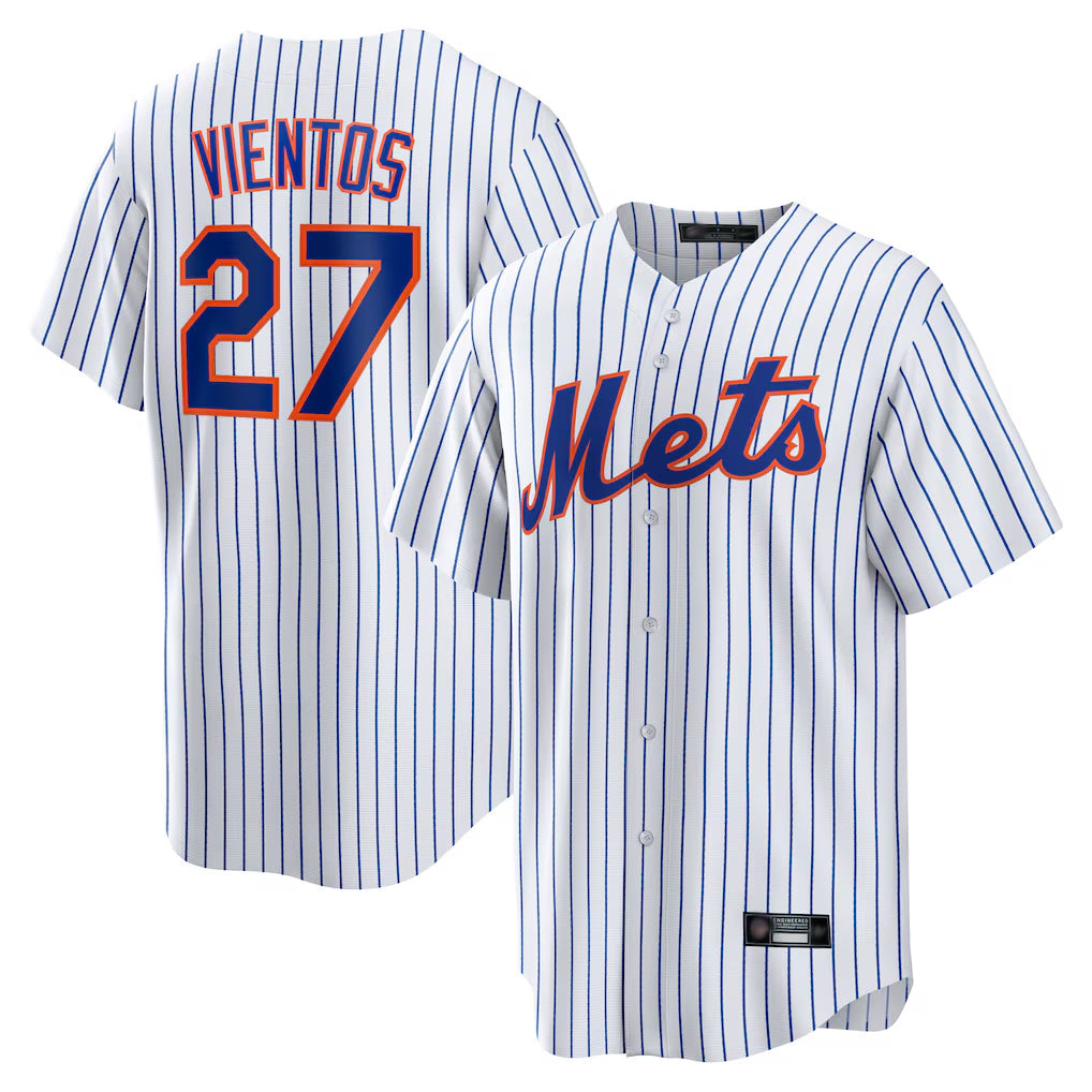 Fenge NY.Mets #27 Mark Vientos Player White Home Game Stitched Jerseys