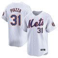 Fenge NY.Mets #31 Mike Piazza Player White Home Replica Stitched Jerseys