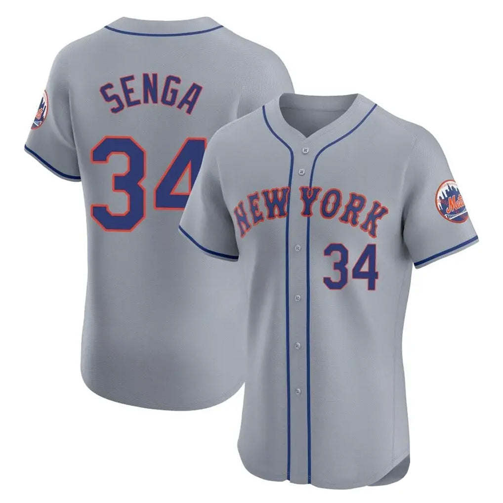 Fenge NY.Mets #34 Kodai Senga Player Gray Road Limited Elite Home Stitched Jerseys