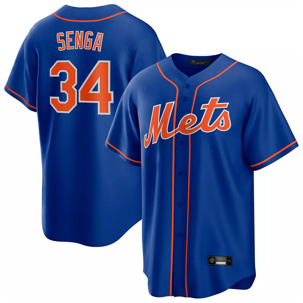 Fenge NY.Mets #34 Kodai Senga Player Royal Home Game Stitched Jerseys