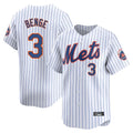 Fenge NY.Mets #3 Carson Benge Player White Home Replica Stitched Jerseys