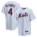 Fenge NY.Mets #4 Francisco Alvarez Player White Home Game Stitched Jerseys