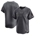 Fenge NY.Mets Blank Player Gray City Connect Limited Stitched Jerseys