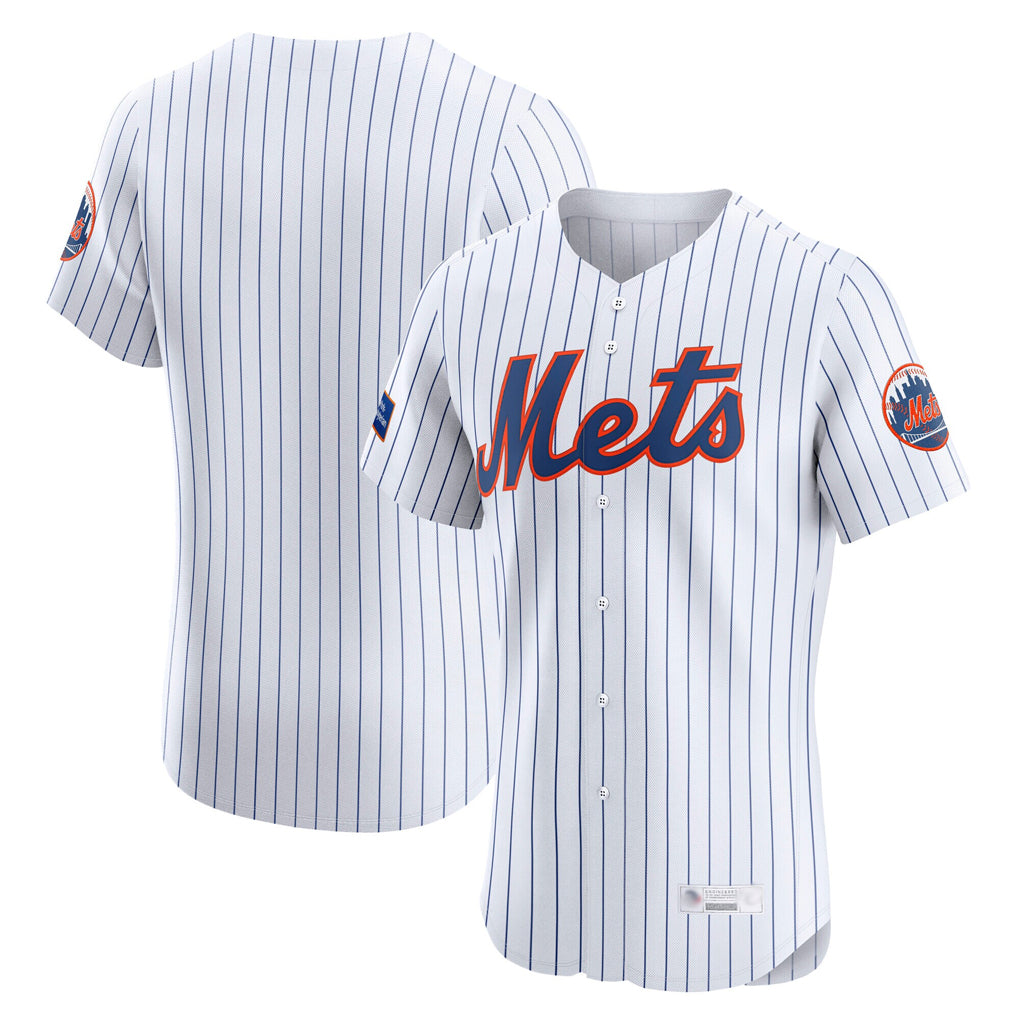Fenge NY.Mets Blank Player White Home Limited Elite Stitched Jerseys
