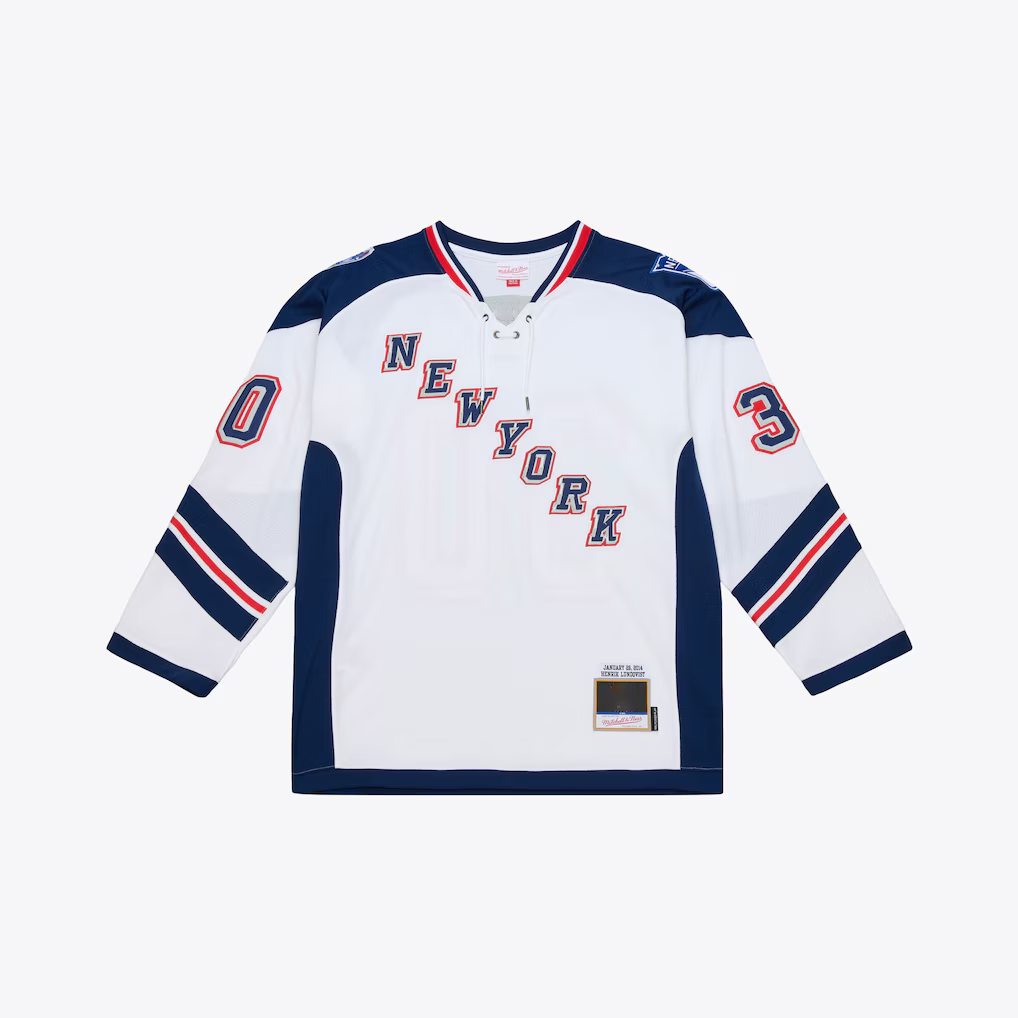 Fenge NY.Rangers Henrik Lundqvist Mitchell & Ness White 2014 Stadium Series Power Play Jerseys