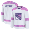 Fenge NY.Rangers White Hockey Fights Cancer Survivor Practice Jerseys