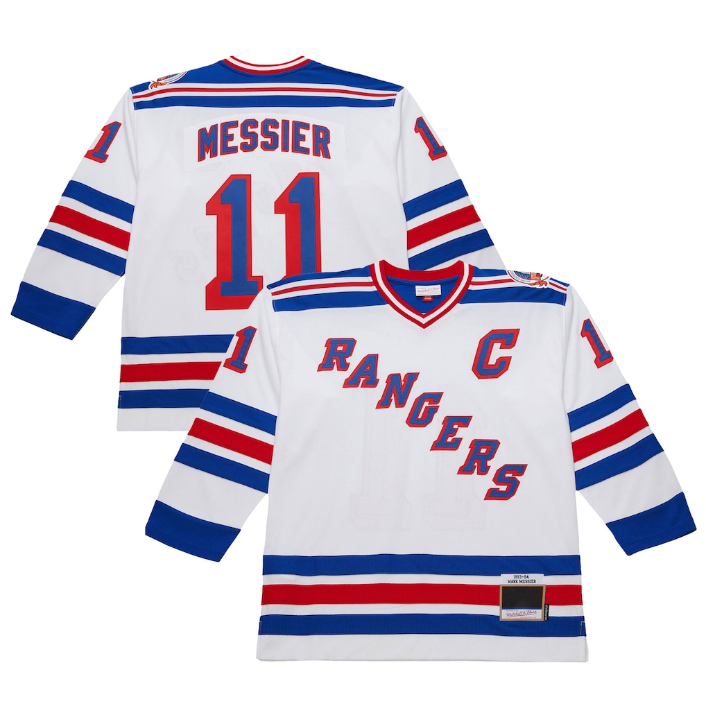 Fenge NY.Rangers #11 Mark Messier White 1993-94 Power Play Jerseys