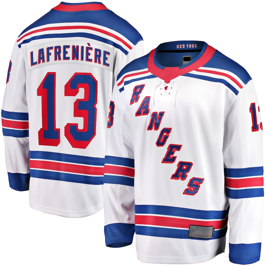 Fenge NY.Rangers #13 Alexis Lafreniere White Breakaway Jerseys