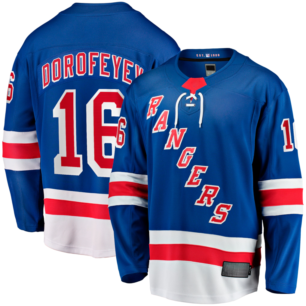 Fenge NY.Rangers #16 Pavel Dorofeyev Blue Home Breakaway Jerseys