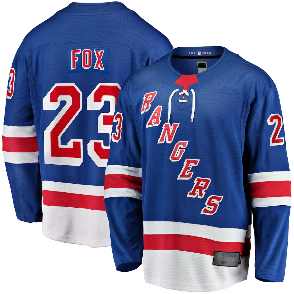 Fenge NY.Rangers #23 Adam Fox Blue Home Breakaway Replica Jerseys