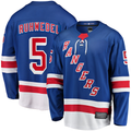 Fenge NY.Rangers #5 Chad Ruhwedel Blue Home Premier Breakaway Jerseys