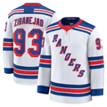 Fenge NY.Rangers #93 Mika Zibanejad White Away Premium Jerseys