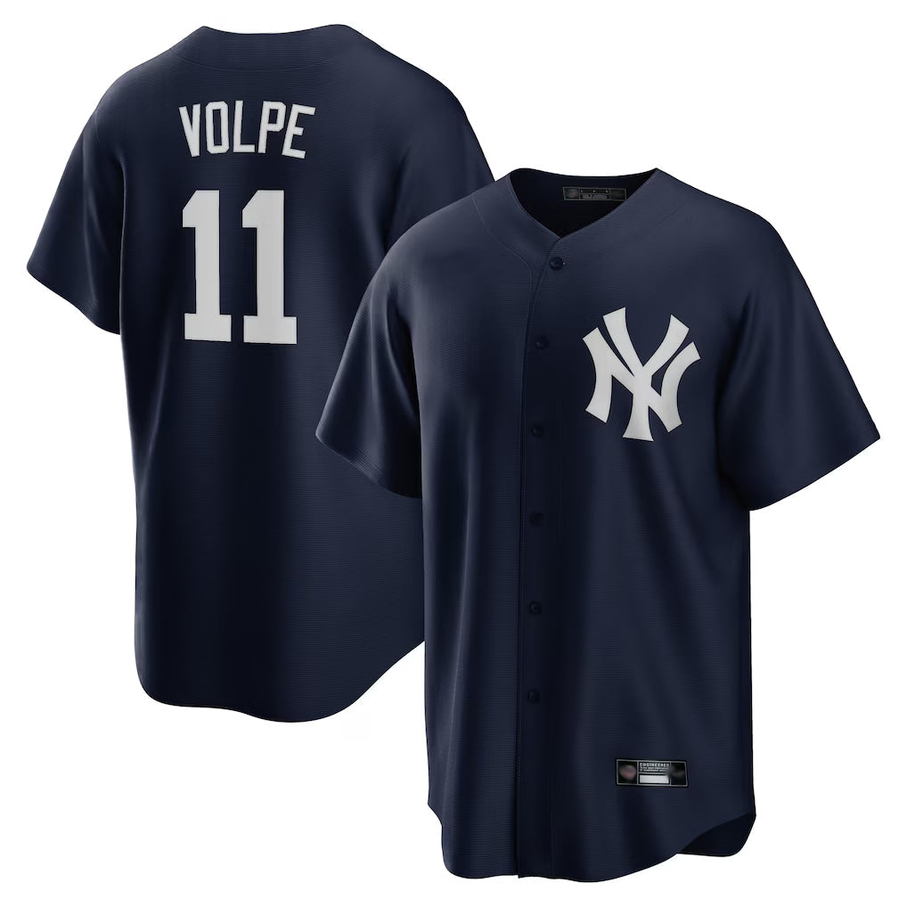 Fenge NY.Yankees #11 Anthony Volpe Player Navy Game Stitched Jerseys