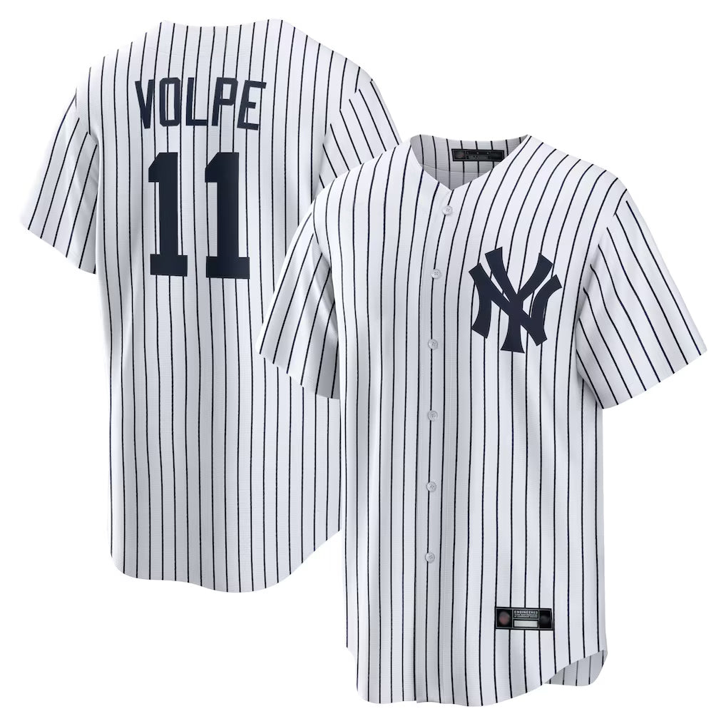 Fenge NY.Yankees #11 Anthony Volpe Player White Game Home Stitched Jerseys