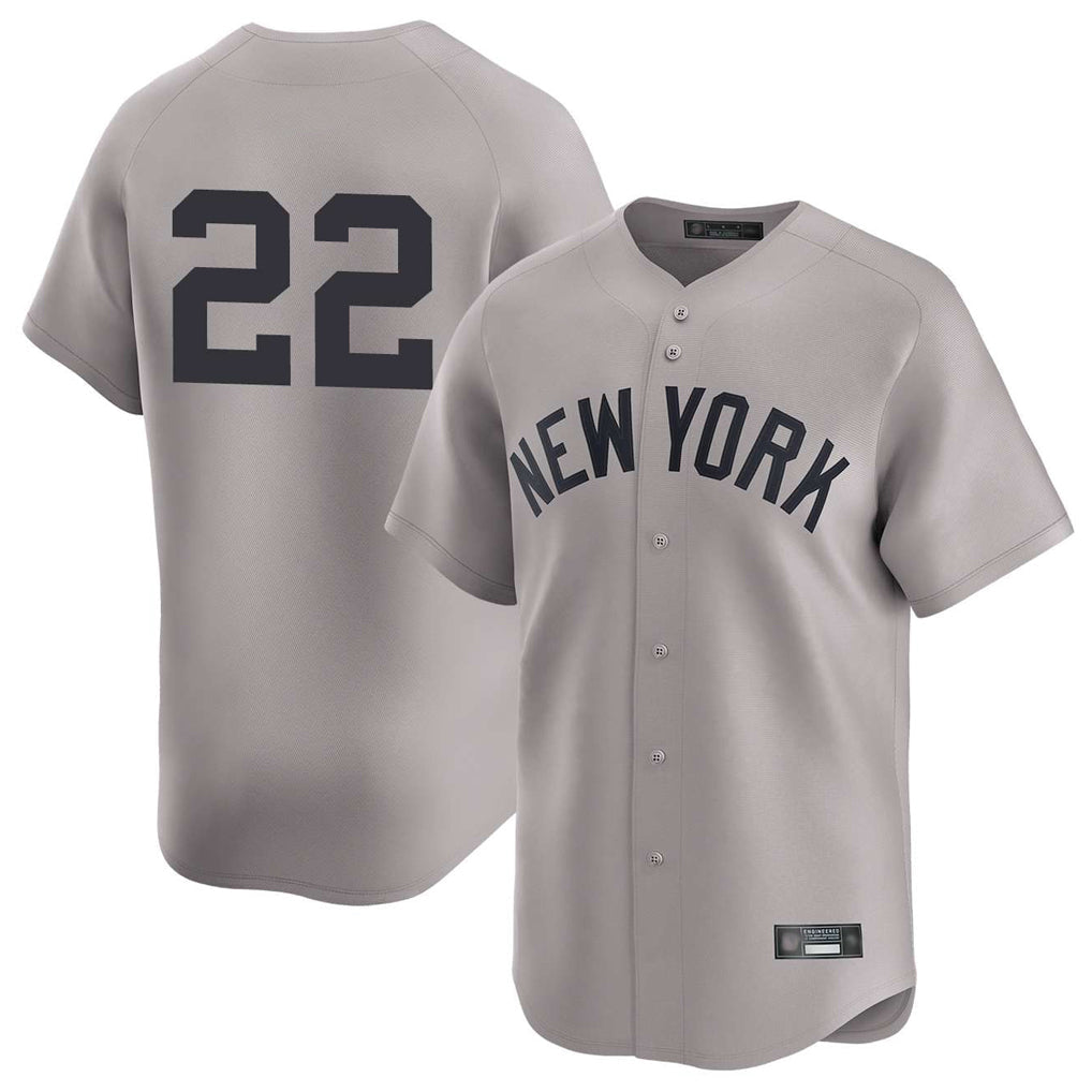 Fenge NY.Yankees #22 Ben Rice Player Gray Limited Stitched Jerseys