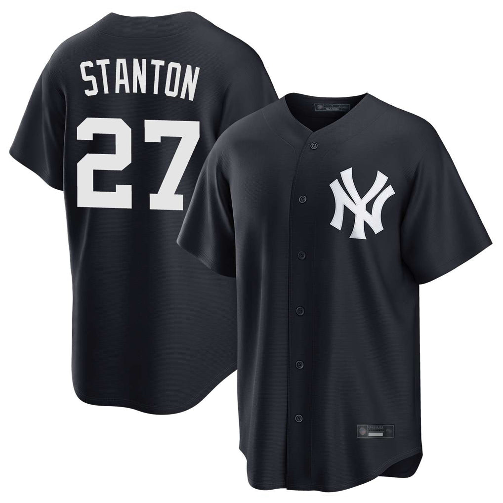 Fenge NY.Yankees #27 Giancarlo Stanton Player Navy Game Stitched Jerseys