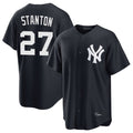 Fenge NY.Yankees #27 Giancarlo Stanton Player Navy Game Stitched Jerseys