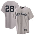 Fenge NY.Yankees #28 Austin Wells Player Gray Game Stitched Jerseys