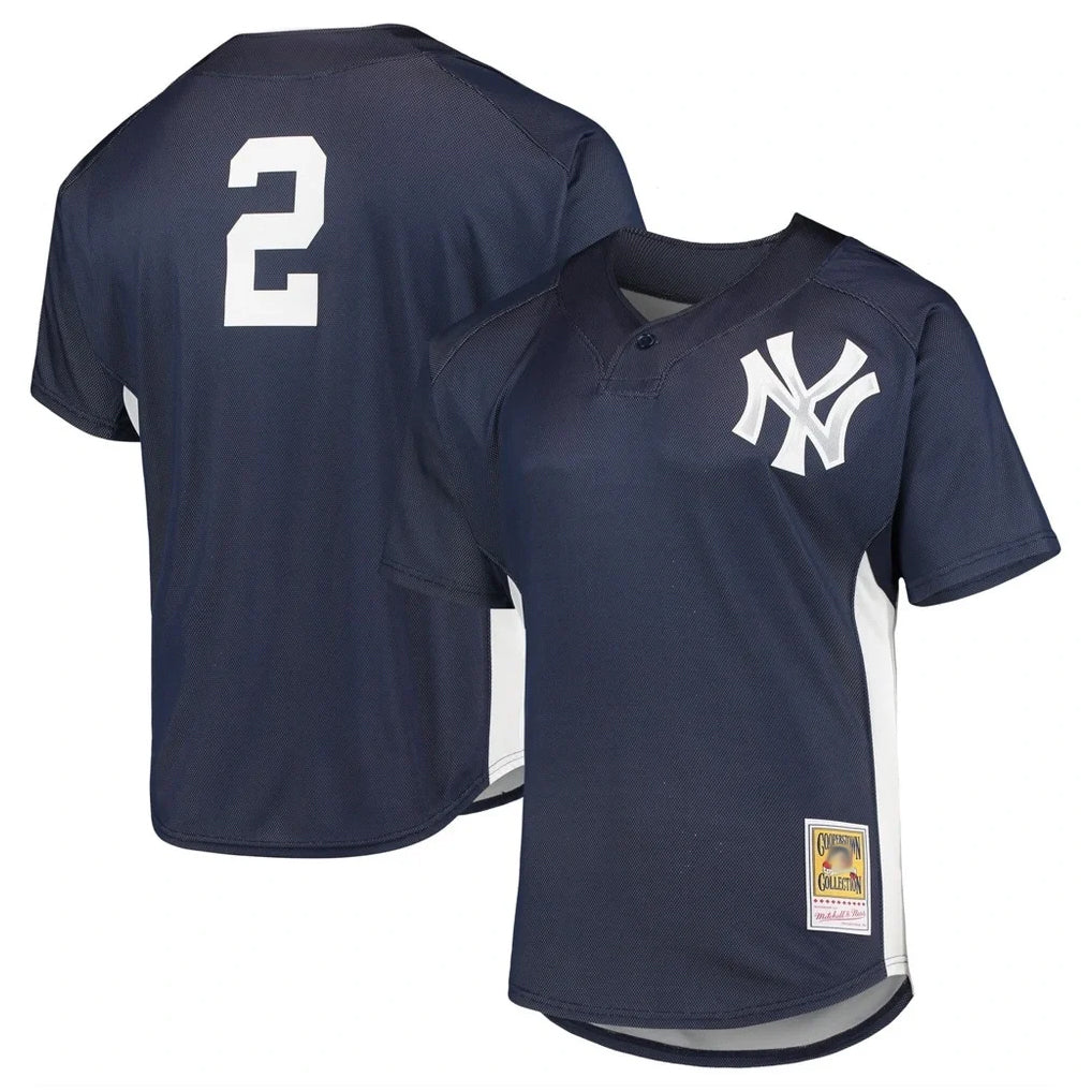 Fenge NY.Yankees #2 Derek Jeter Player Navy Mitchell & Ness Limited Stitched Jerseys