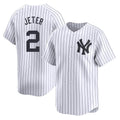 Fenge NY.Yankees #2 Derek Jeter Player White Limited Home Stitched Jerseys