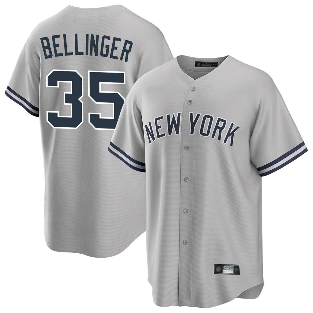Fenge NY.Yankees #35 Cody Bellinger Player Gray Road Game Stitched Jerseys