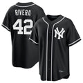 Fenge NY.Yankees #42 Mariano Rivera Player Black Out Game Home Stitched Jerseys