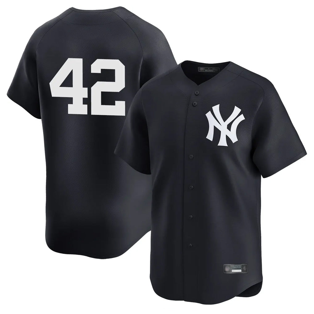 Fenge NY.Yankees #42 Mariano Rivera Player Navy Alternate Limited Stitched Jerseys