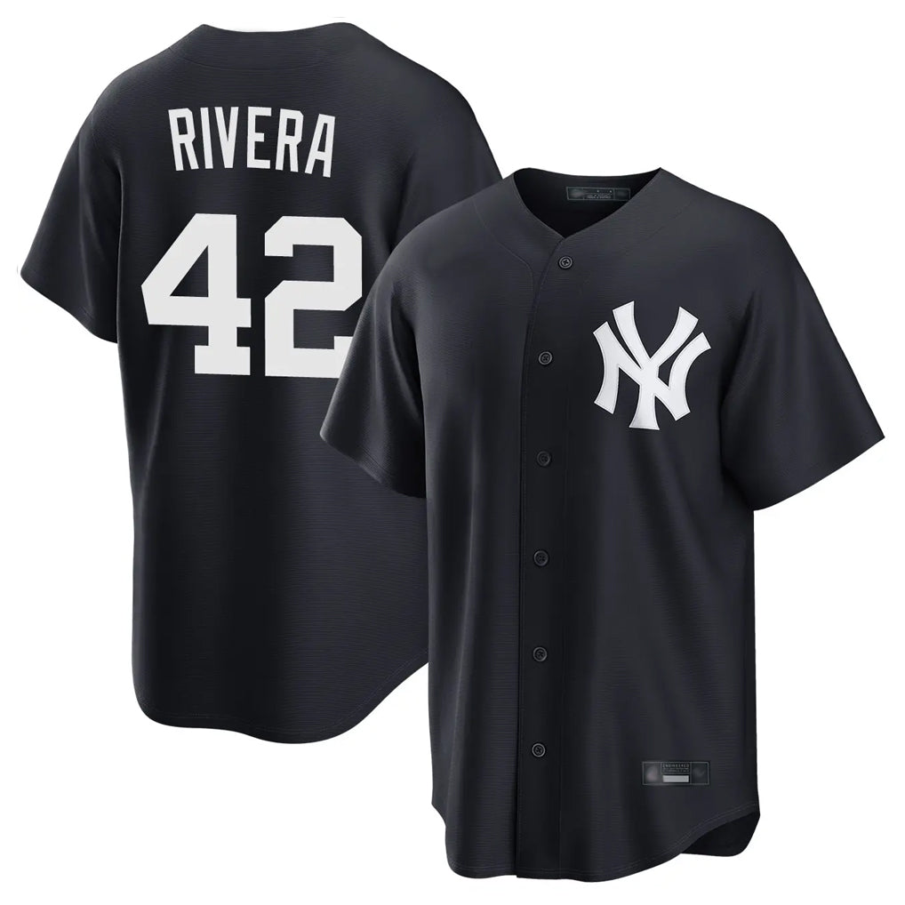 Fenge NY.Yankees #42 Mariano Rivera Player Navy Game Home Stitched Jerseys