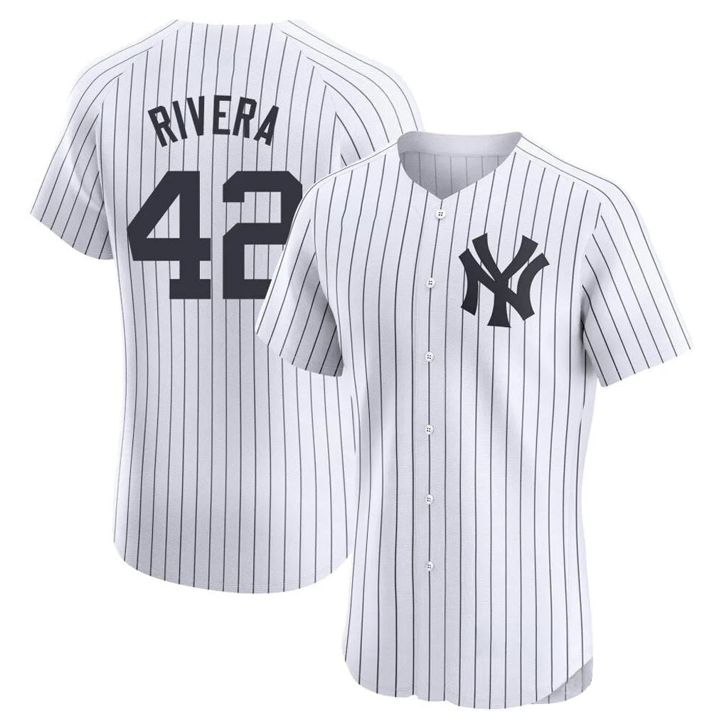 Fenge NY.Yankees #42 Mariano Rivera Player White Limited Elite Home Stitched Jerseys
