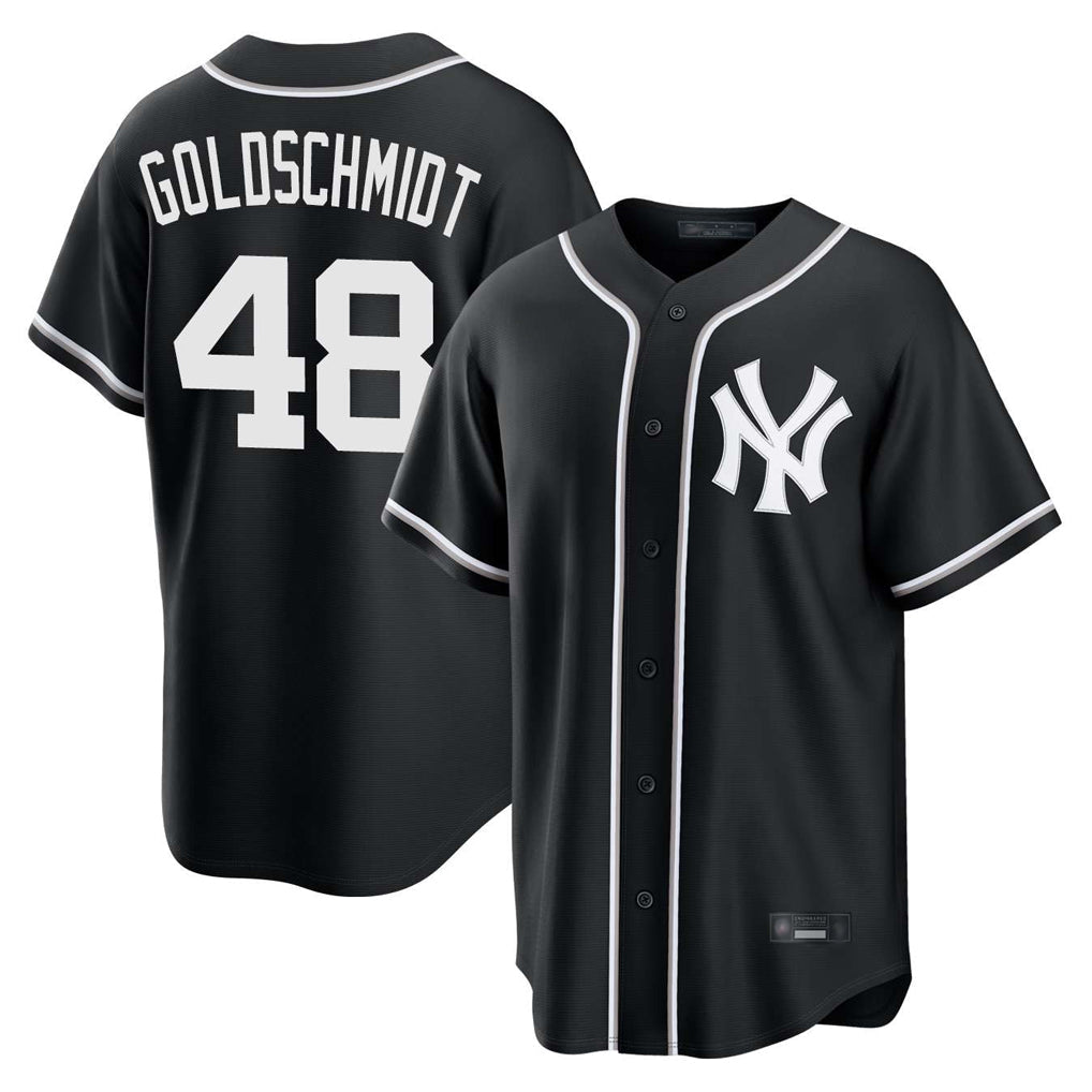 Fenge NY.Yankees #48 Paul Goldschmidt Player Black Out Game Home Stitched Jerseys