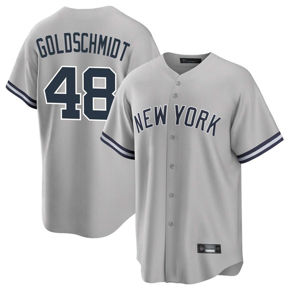 Fenge NY.Yankees #48 Paul Goldschmidt Player Gray Road Game Stitched Jerseys