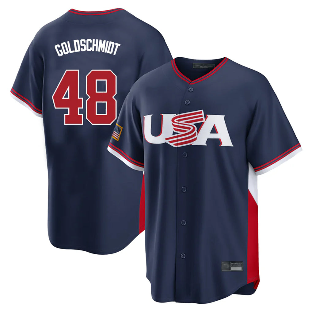 Fenge NY.Yankees #48 Paul Goldschmidt Player Navy USA 2026 World Classic Limited Game Stitched Jerseys