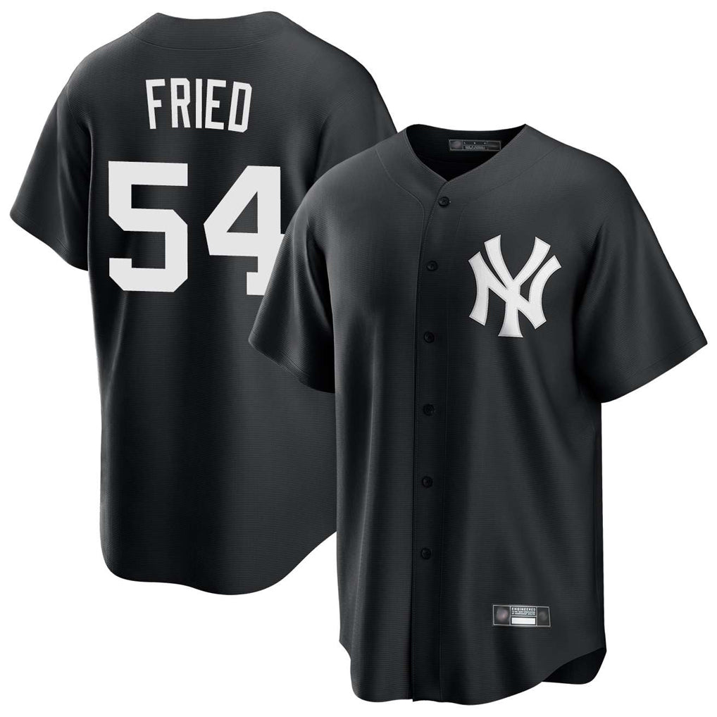 Fenge NY.Yankees #54 Max Fried Player Black Game Stitched Jerseys