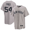Fenge NY.Yankees #54 Max Fried Player Gray Game Home Stitched Jerseys