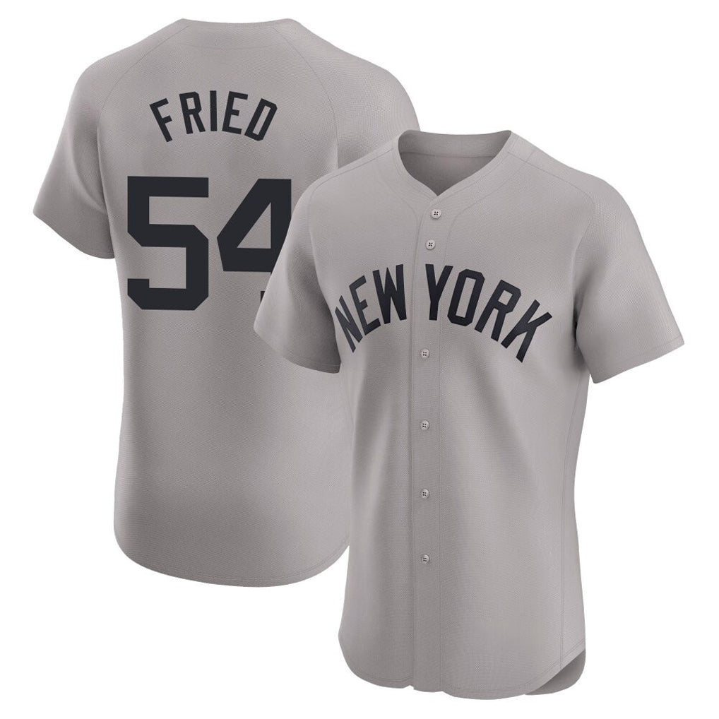 Fenge NY.Yankees #54 Max Fried Player Gray Limited Elite Home Stitched Jerseys