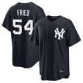Fenge NY.Yankees #54 Max Fried Player Navy Game Stitched Jerseys