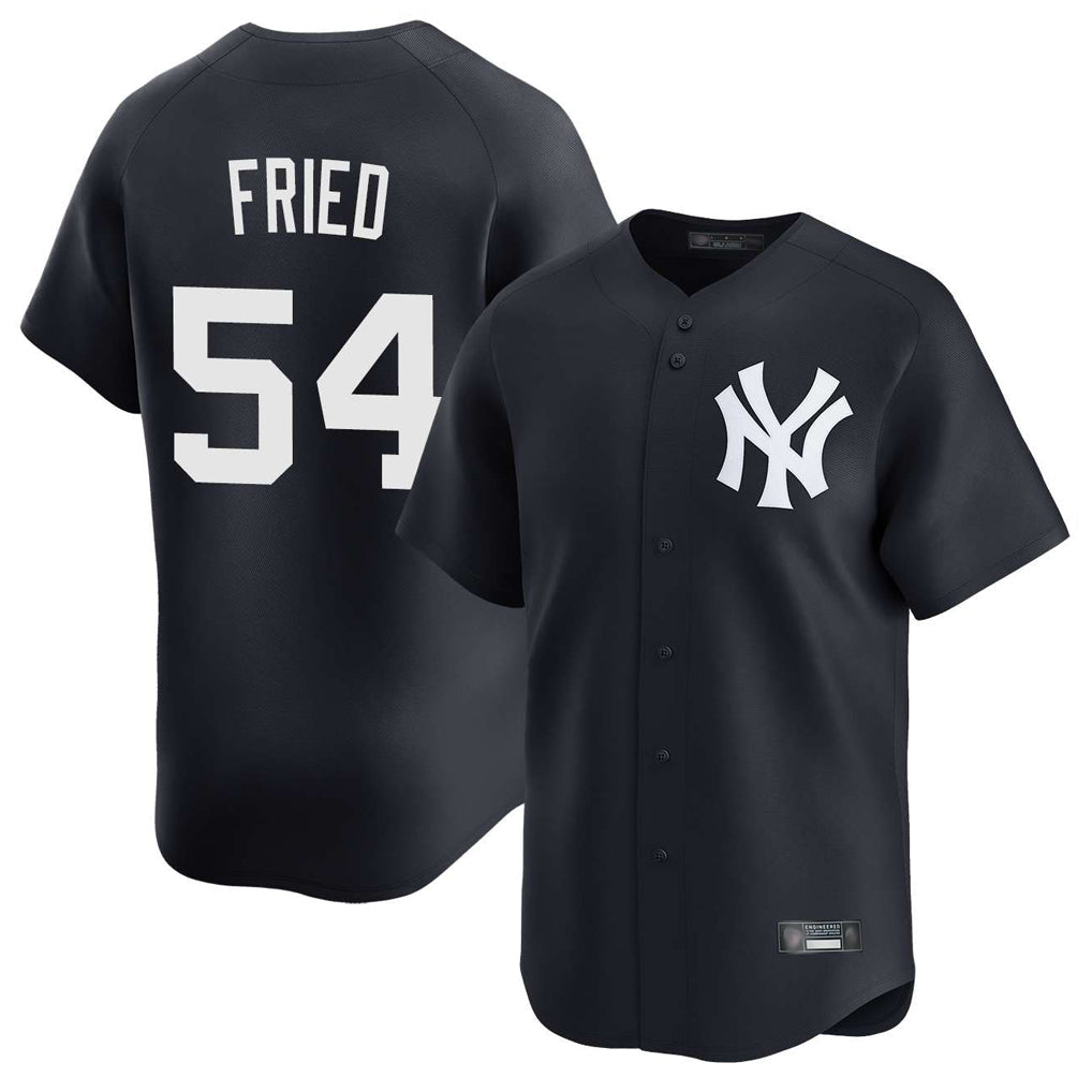 Fenge NY.Yankees #54 Max Fried Player Navy Limited Game Stitched Jerseys