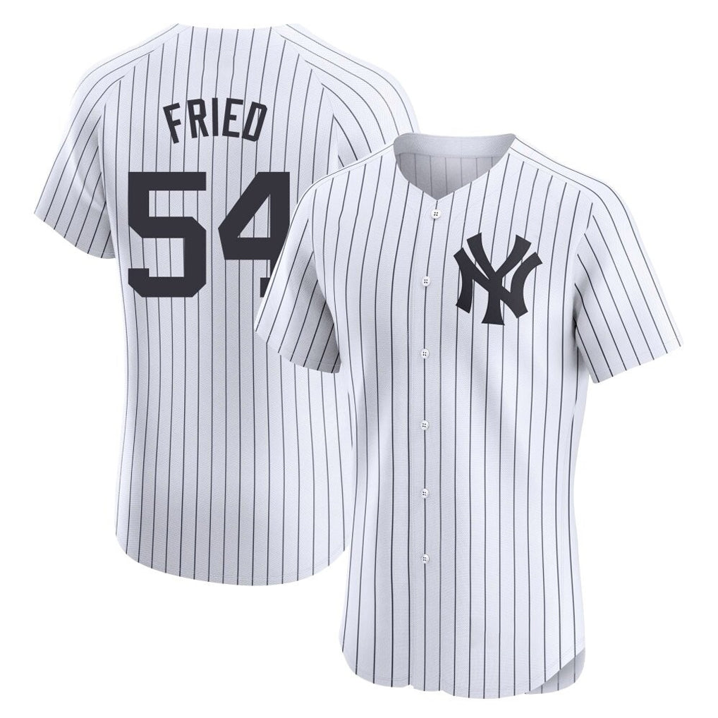 Fenge NY.Yankees #54 Max Fried Player White Limited Elite Home Stitched Jerseys