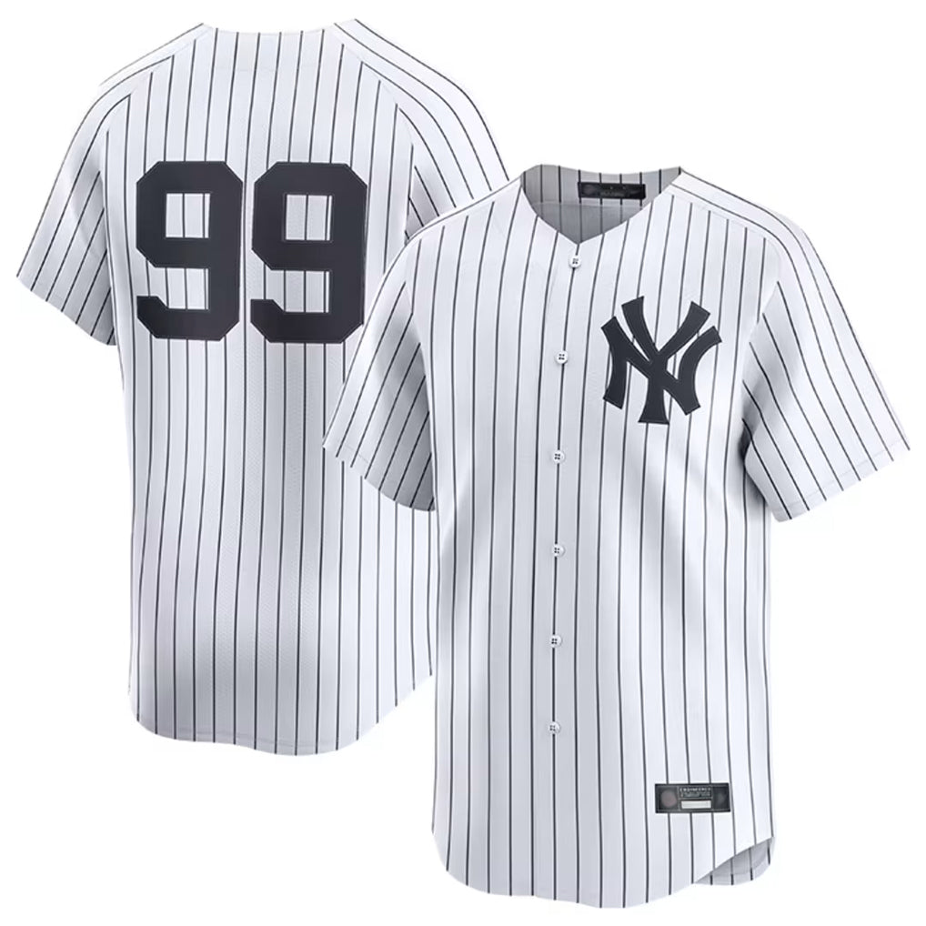 Fenge NY.Yankees #99 Aaron Judge Player White Limited Home Stitched Jerseys