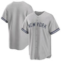 Fenge NY.Yankees Blank Player Gray Road Game Stitched Jerseys